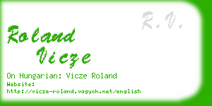 roland vicze business card